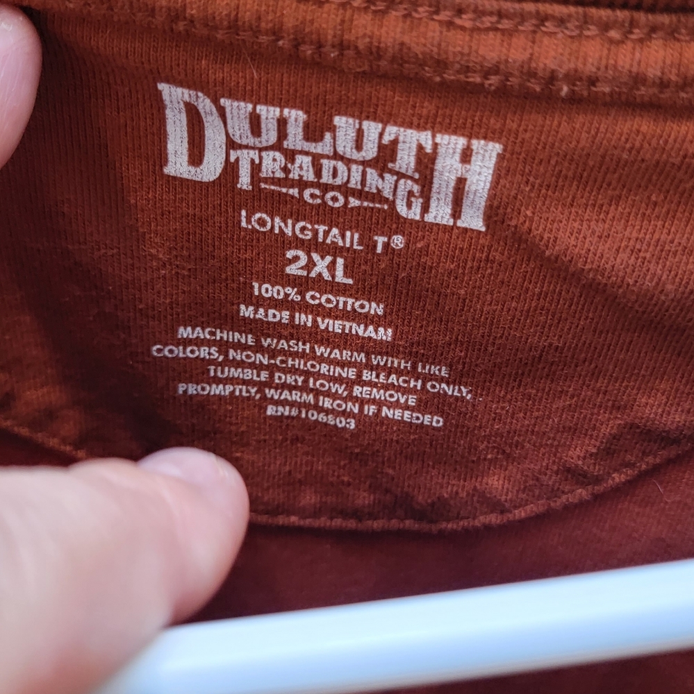 Duluth Trading Longtail Tee (Short sleeve) orange